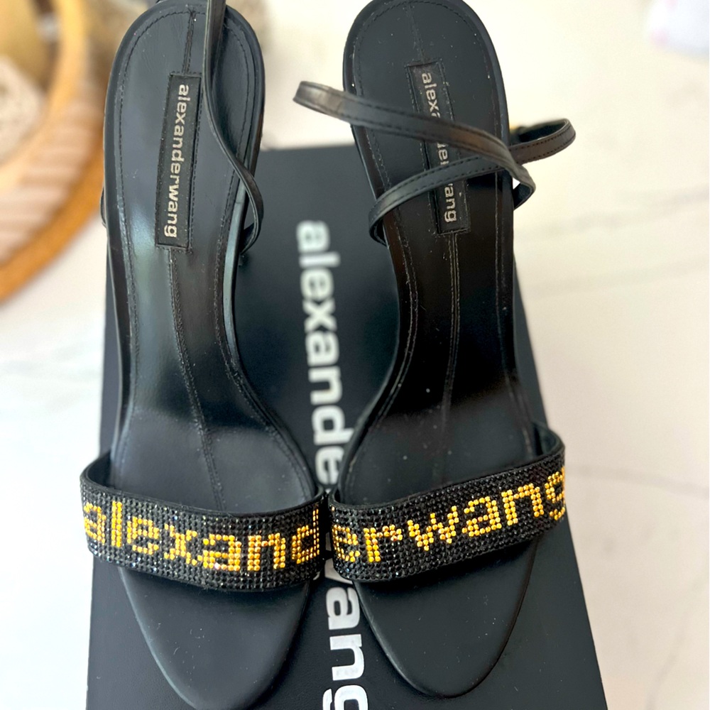 Women ALEXANDER WANG Jane Crystal strap heels